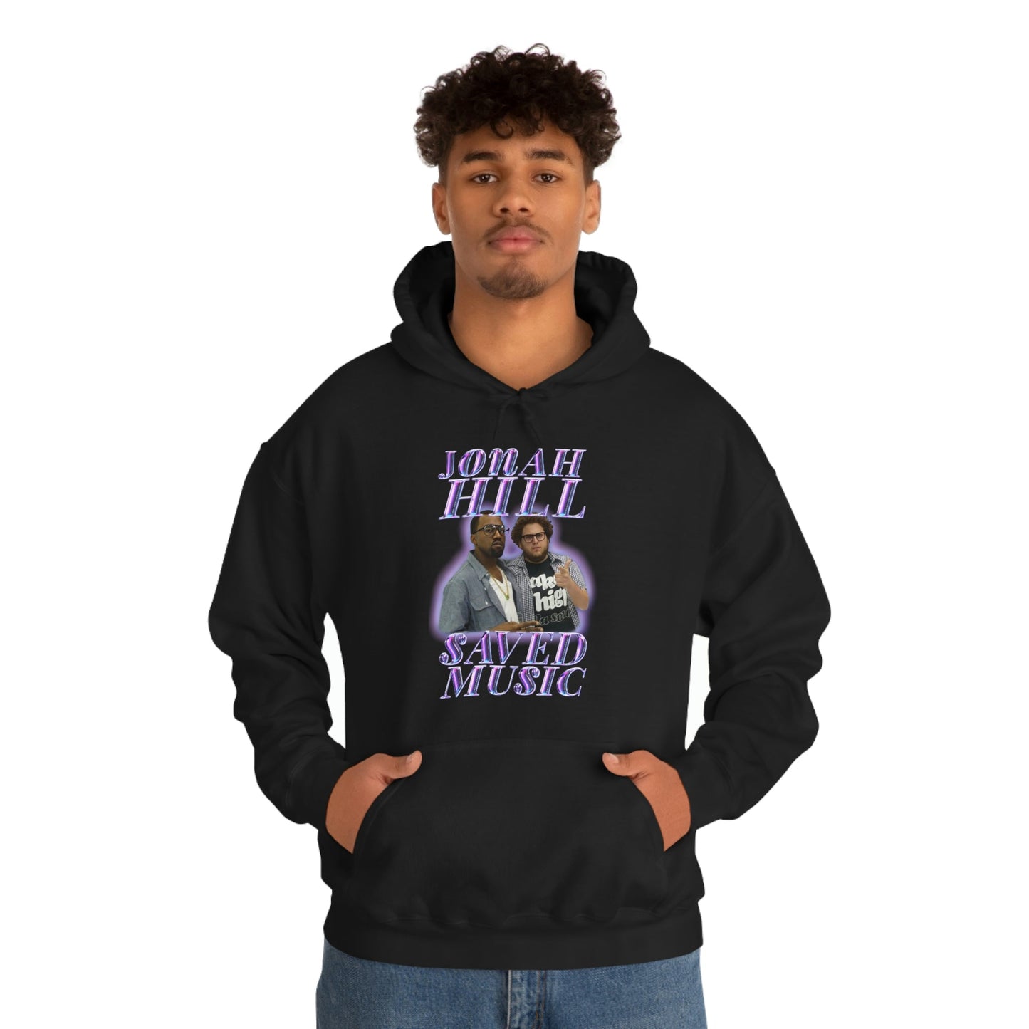 JONAH HILL SAVED MUSIC (KANYE) - Unisex Heavy Blendâ„¢ Hooded Sweatshirt