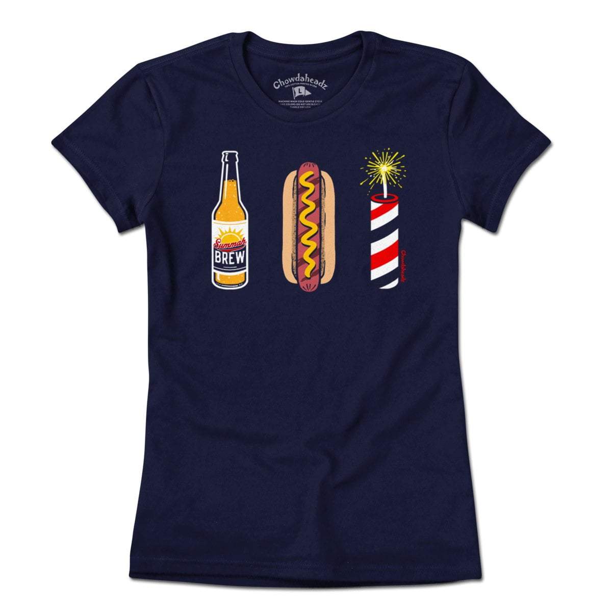 Beer, Hot Dog, Fireworks T-Shirt