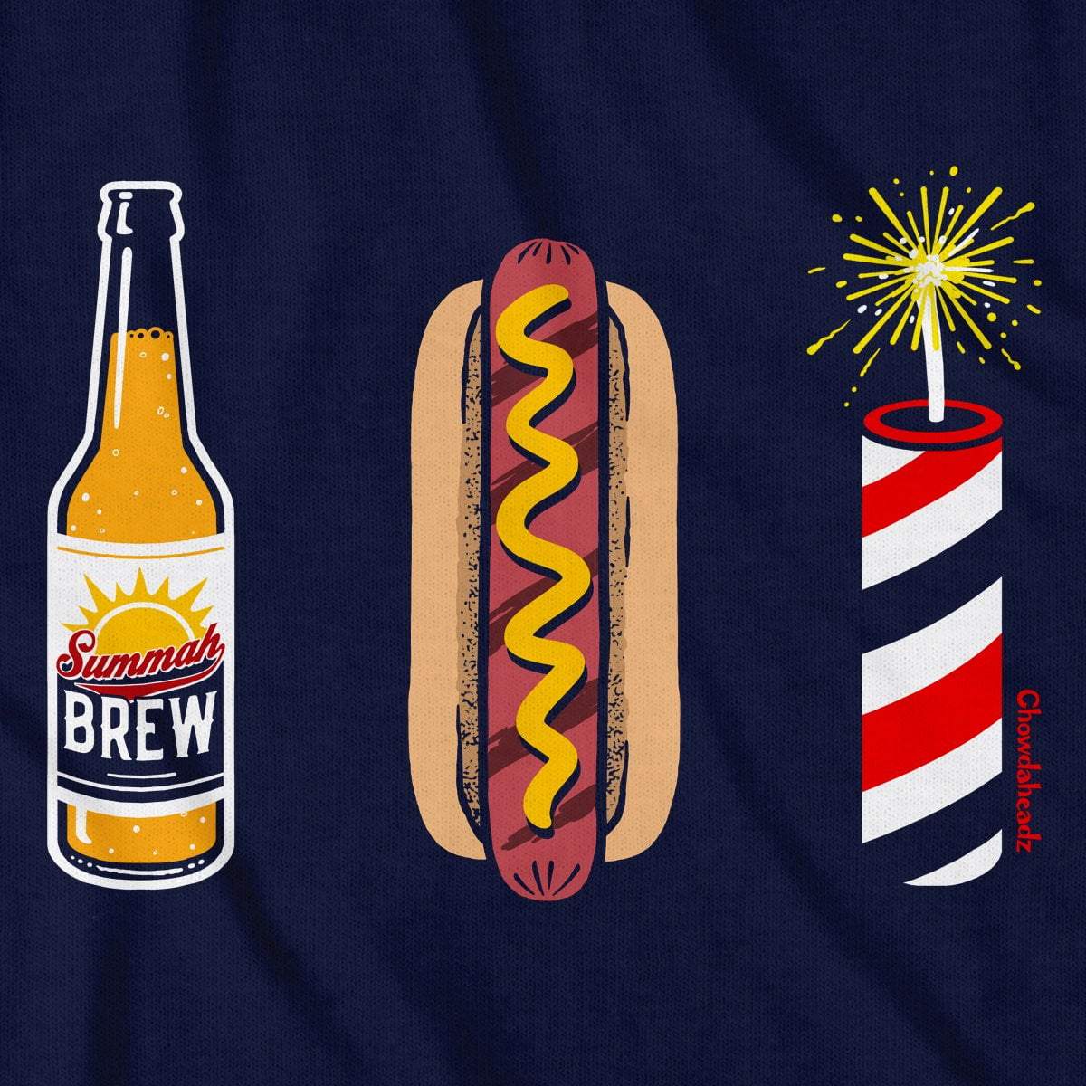 Beer, Hot Dog, Fireworks T-Shirt