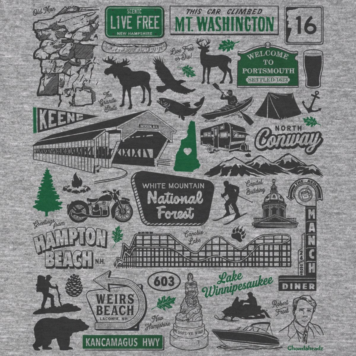 New Hampshire Tourist Attraction T-Shirt