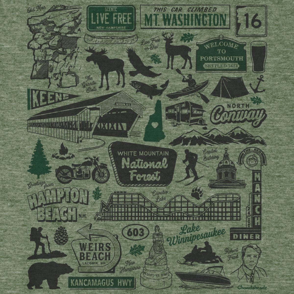 New Hampshire Tourist Attraction T-Shirt
