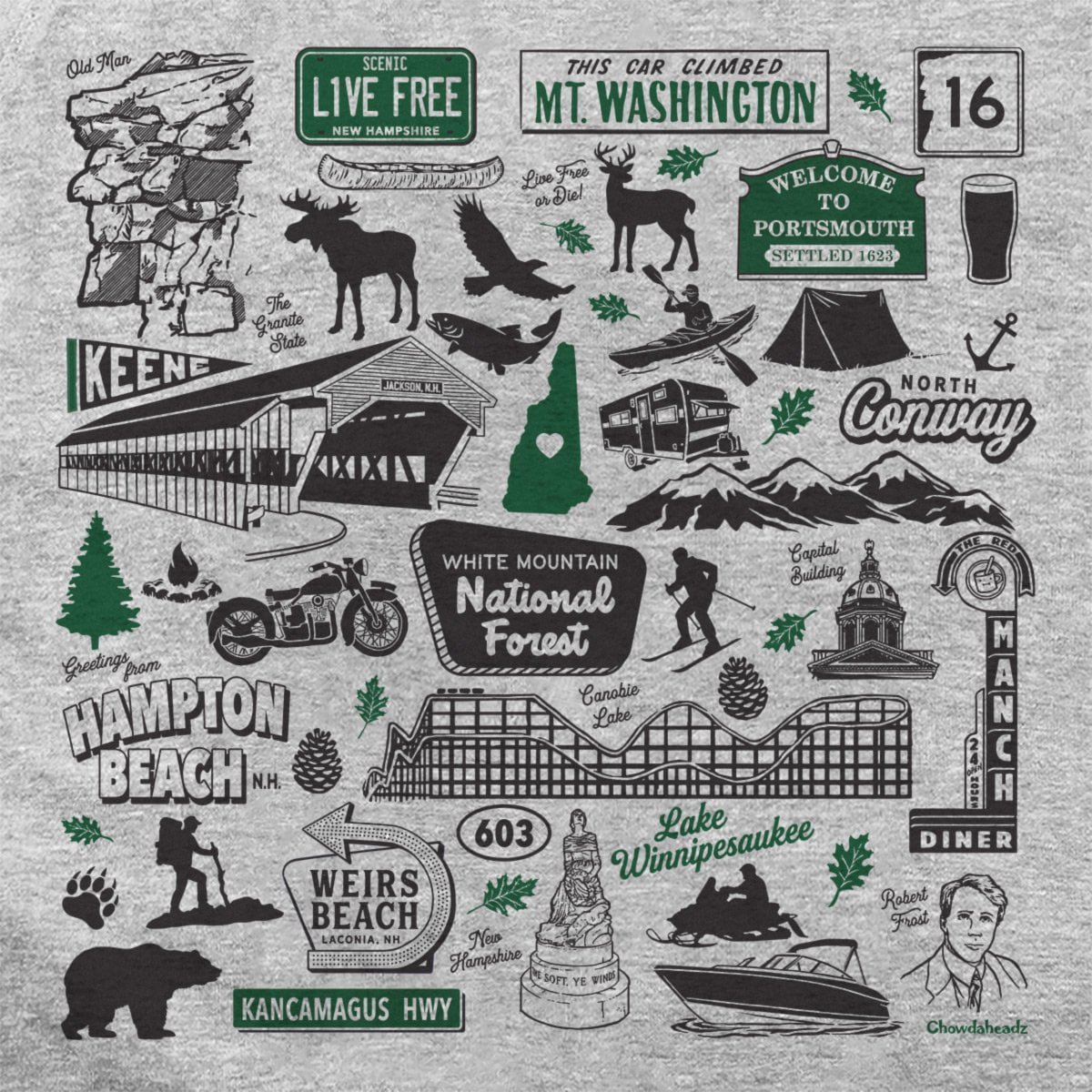 New Hampshire Tourist Attraction Hoodie