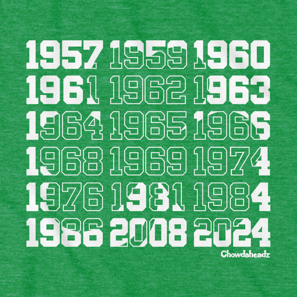 Boston Basketball Championship Dates Shamrock T-Shirt