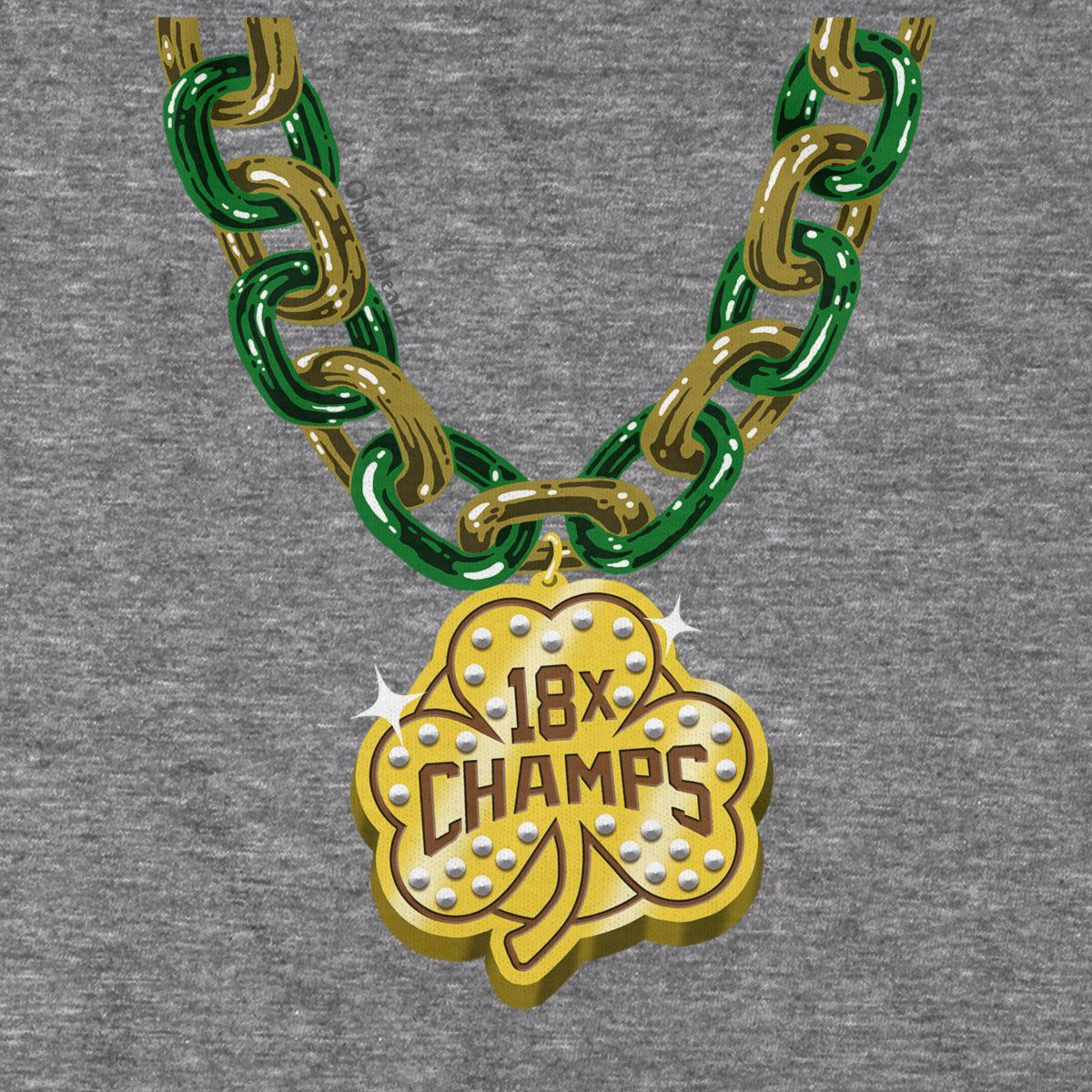 Boston Basketball Champions Shamrock Chain Tailgater Hoodie