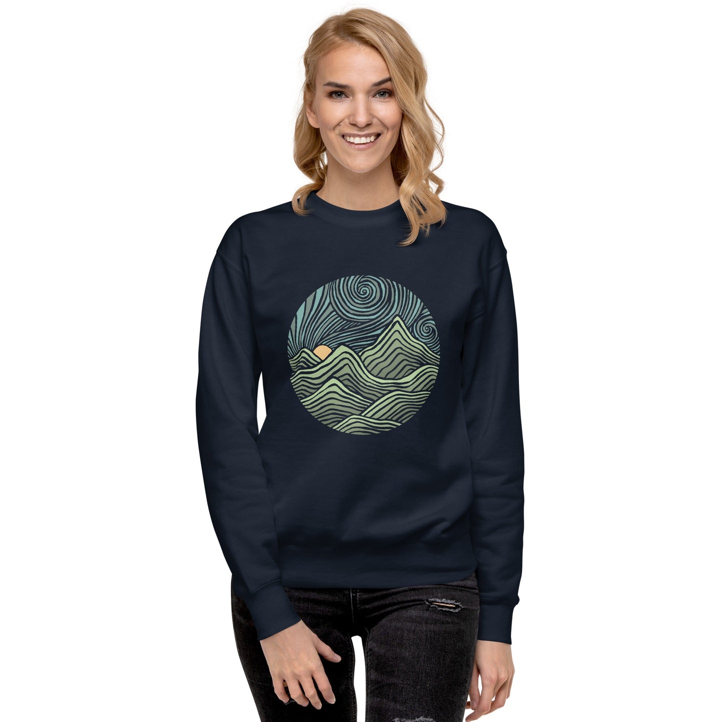 Swirly Mountains | Design by Dylan Fant Classic Fleece Sweatshirt