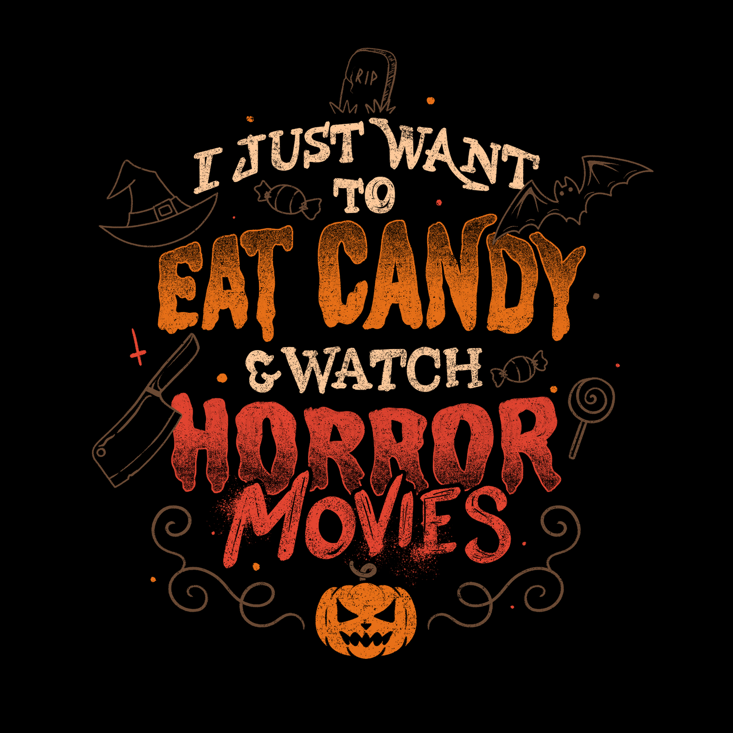 Candy & Horror Movies Tee