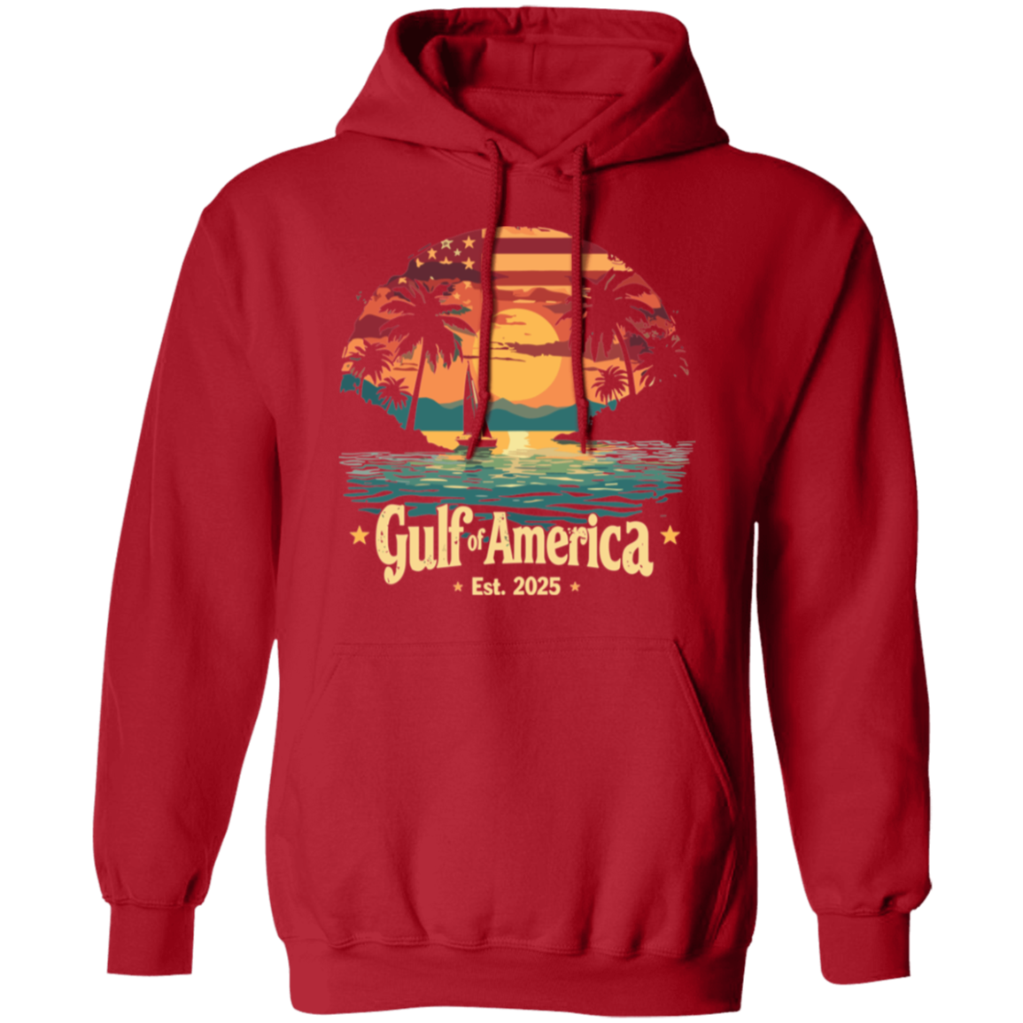 Gulf of America Sunset Flag 2025 Hoodie