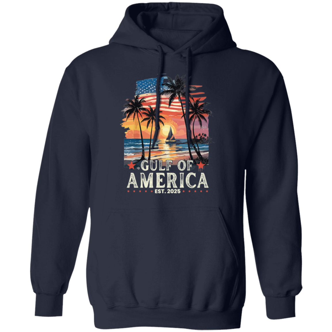 Gulf of America 2025 Sunset Beach Hoodie