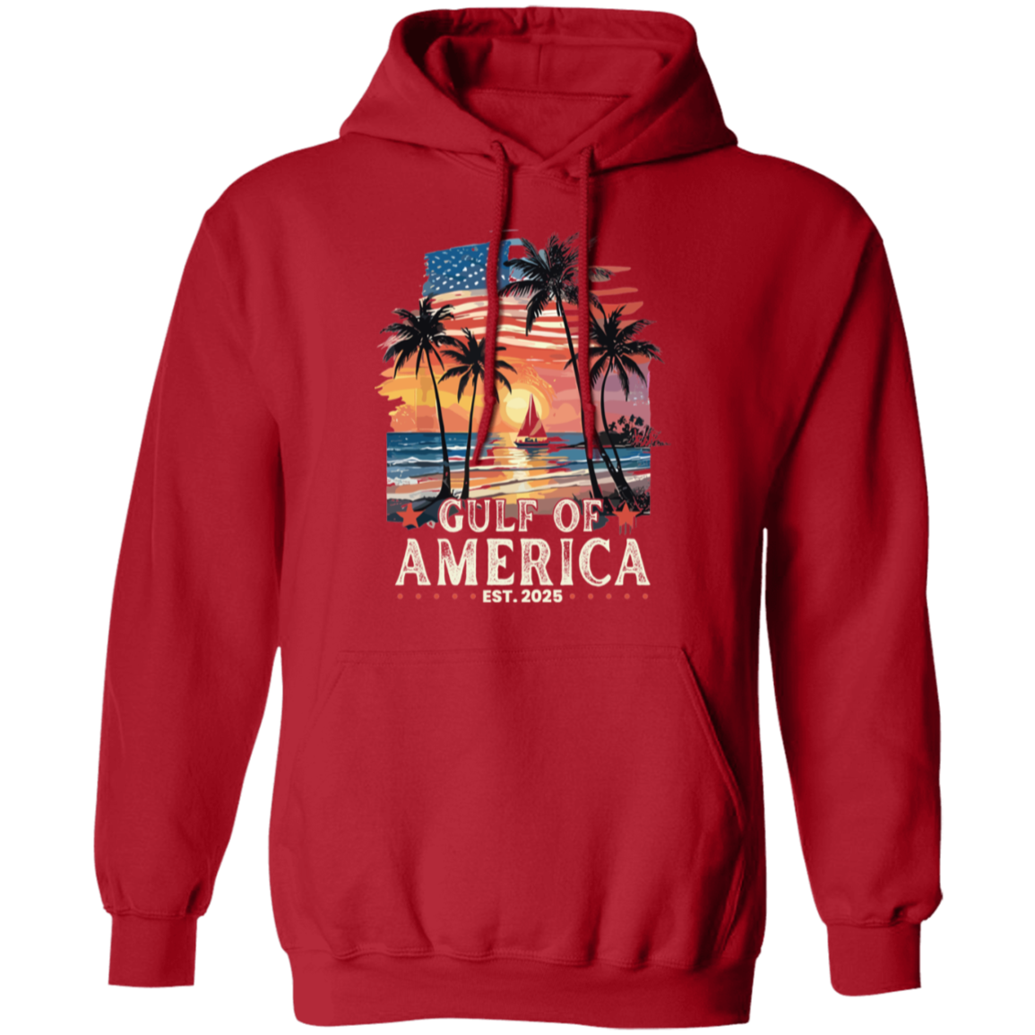 Gulf of America 2025 Sunset Beach Hoodie