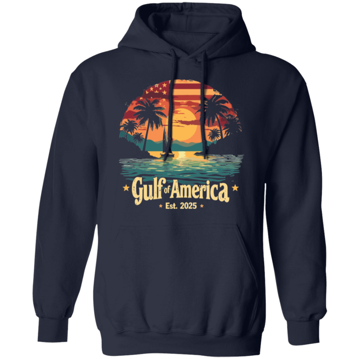 Gulf of America Sunset Flag 2025 Hoodie