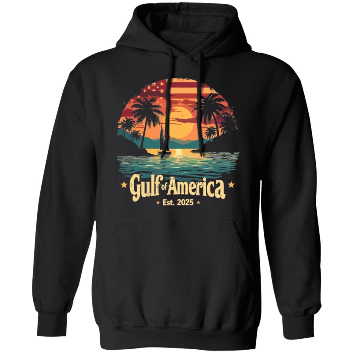Gulf of America Sunset Flag 2025 Hoodie