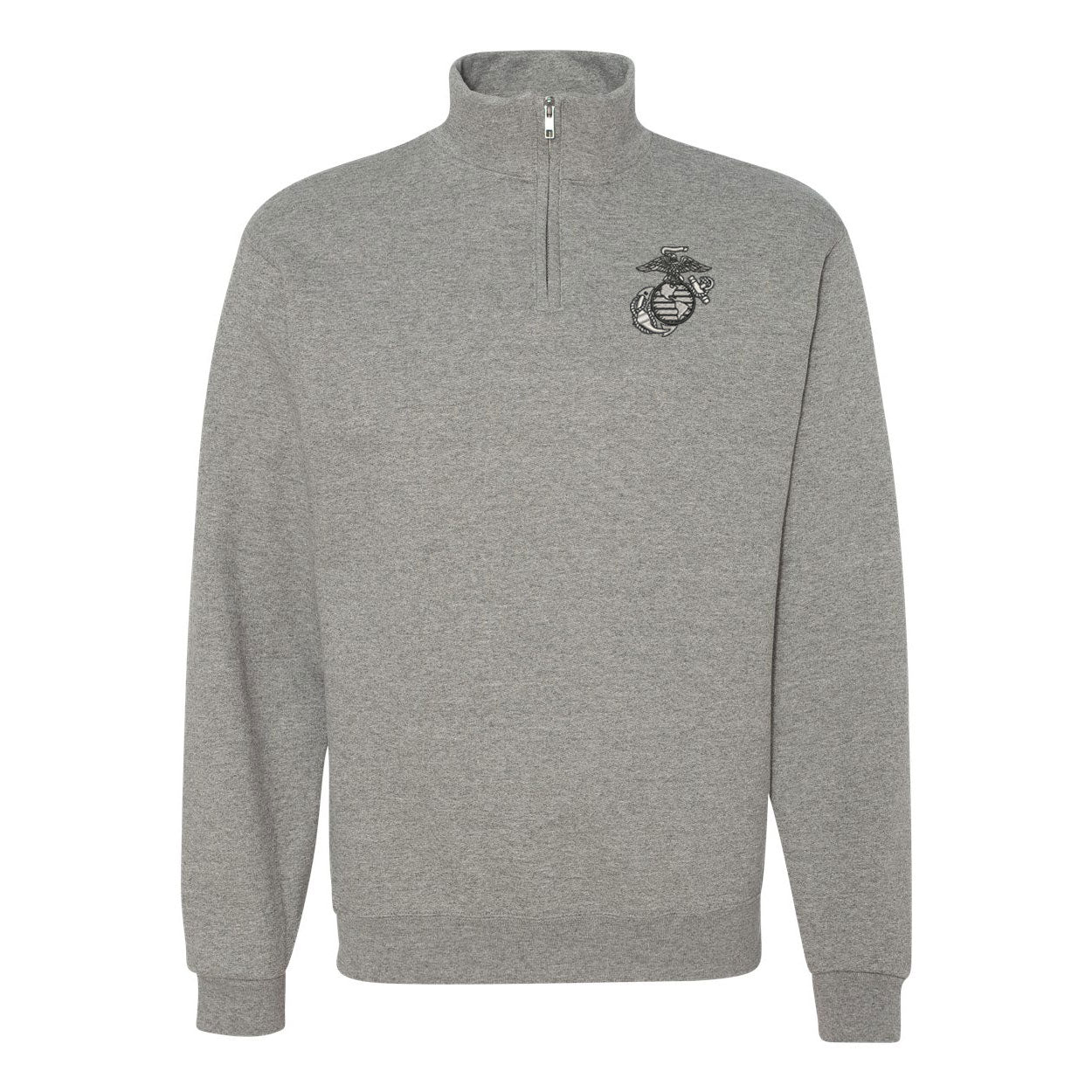 Classic Eagle Globe and Anchor Quarter Zip Sweatshirt