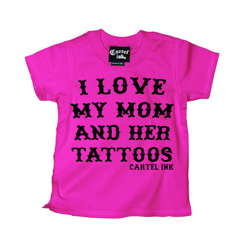I Love My Mom and Her Tattoos Kid's T-Shirt