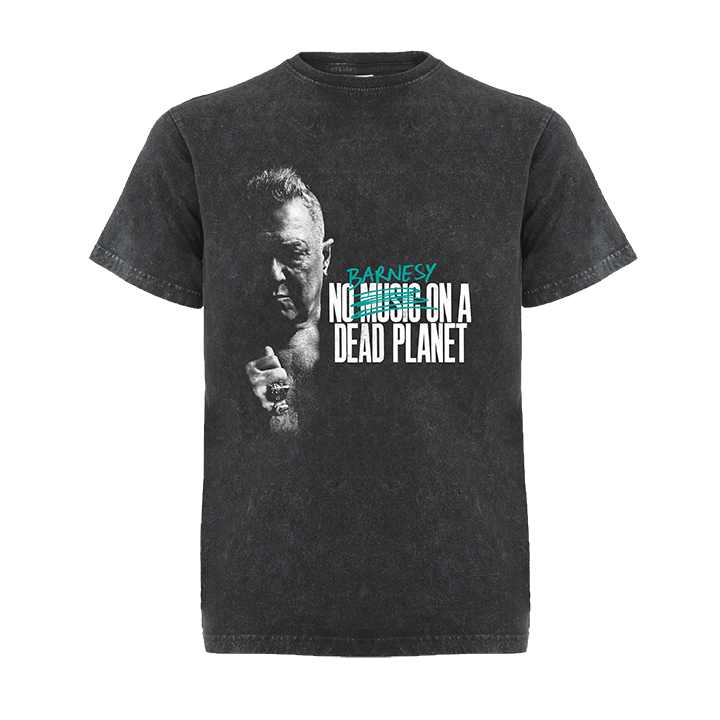 Jimmy Barnes / No Music On A Dead Planet Tee (Vintage Black)