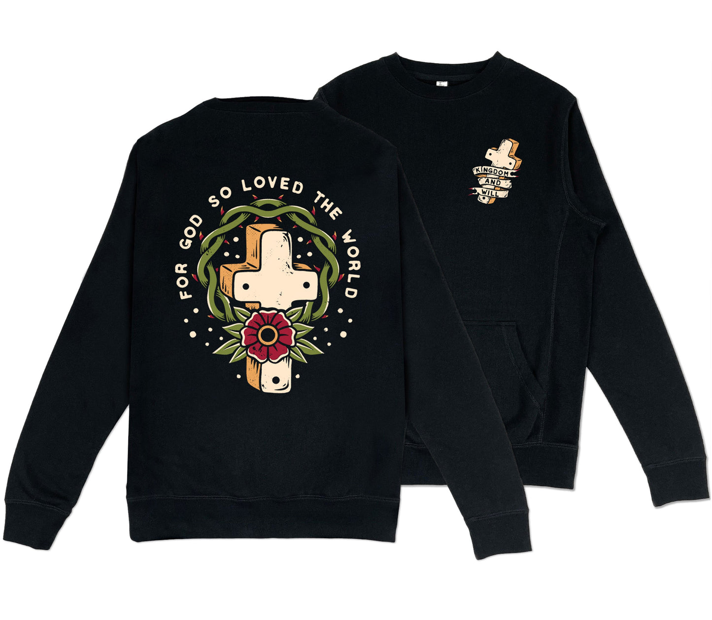John 3:16 Pocket Sweatshirt (Black)