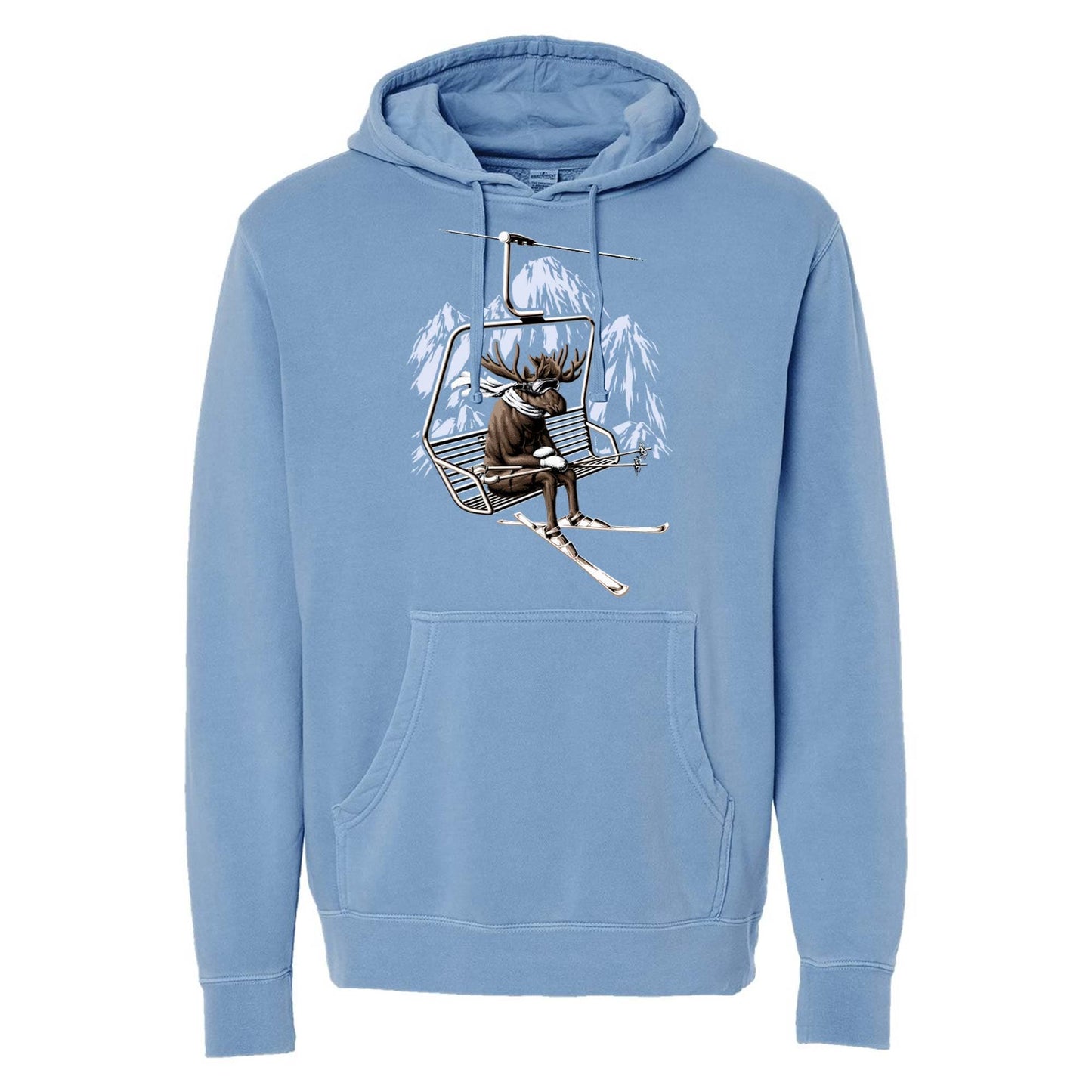 Vacation Moose Vintage Wash Pullover Hoodie