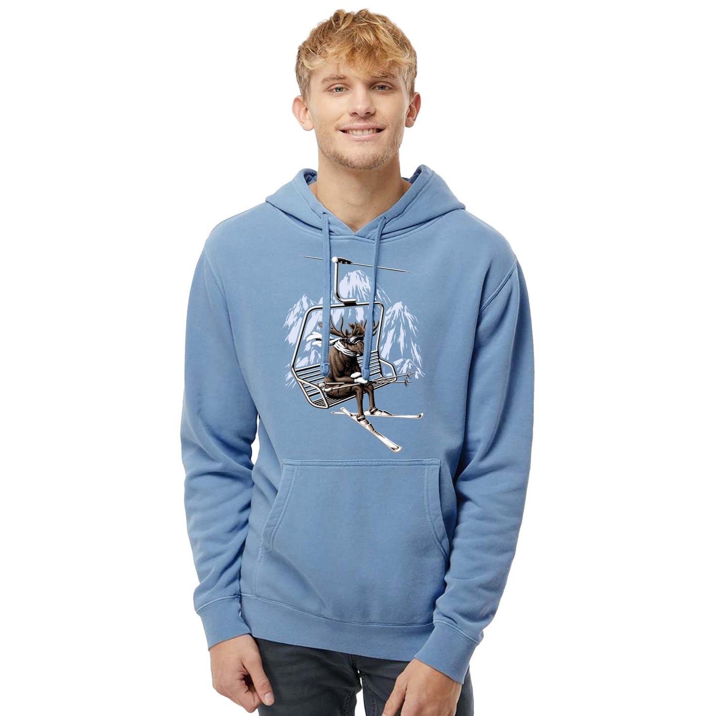 Vacation Moose Vintage Wash Pullover Hoodie
