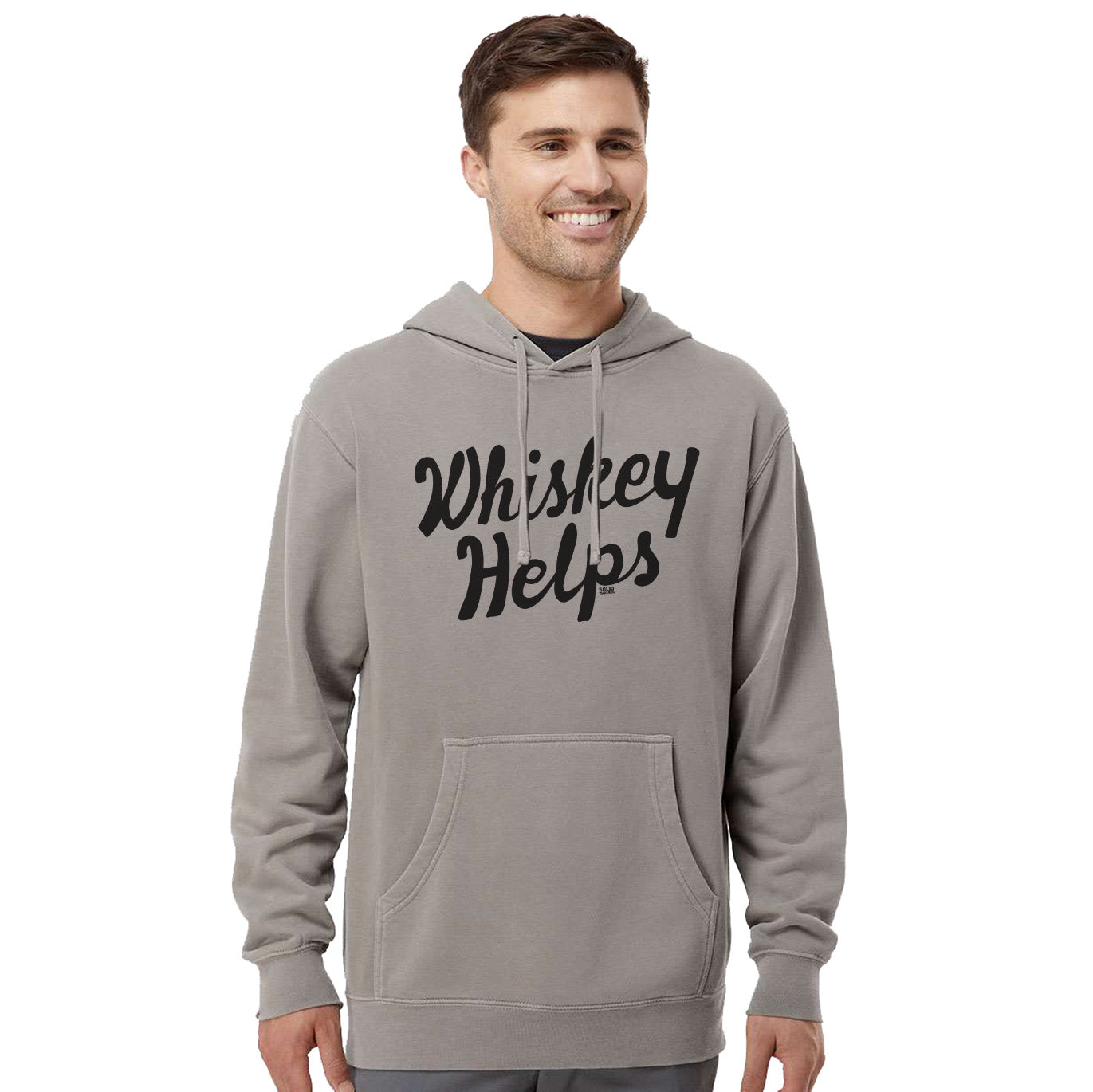 Whiskey Helps Vintage Wash Pullover Hoodie