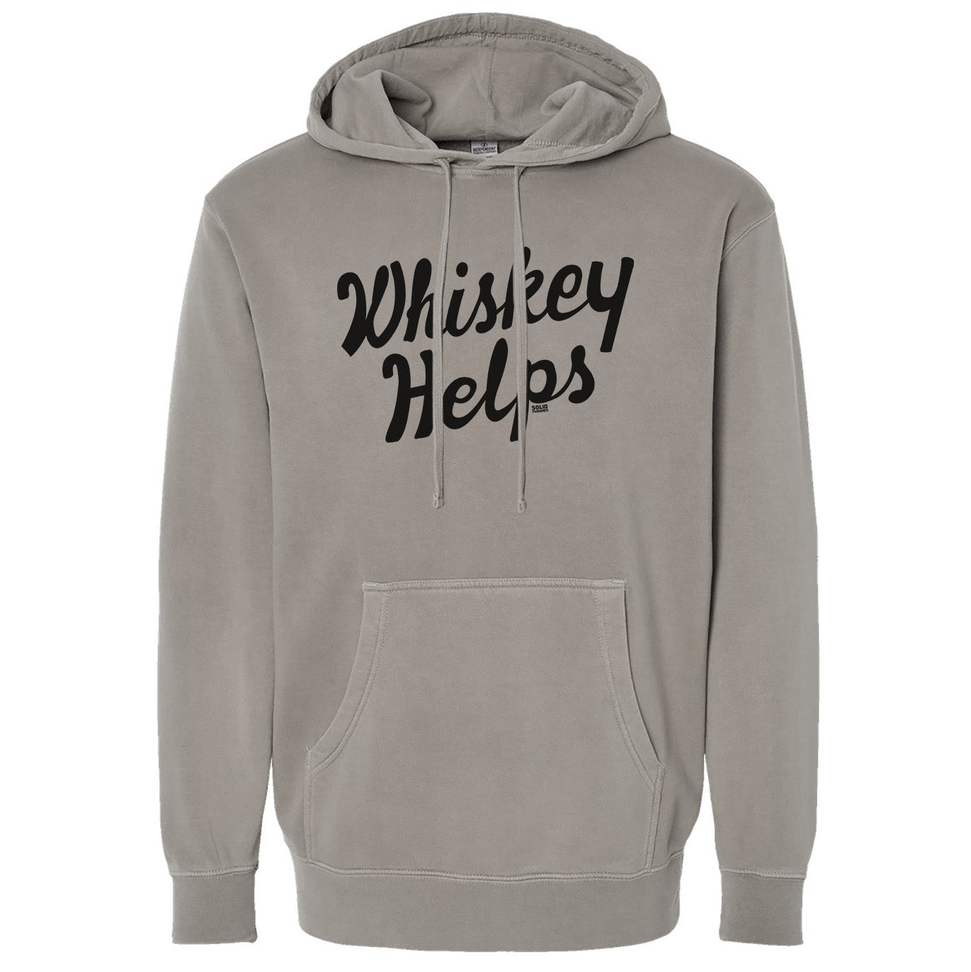 Unisex Whiskey Helps Vintage Wash Pullover Hoodie