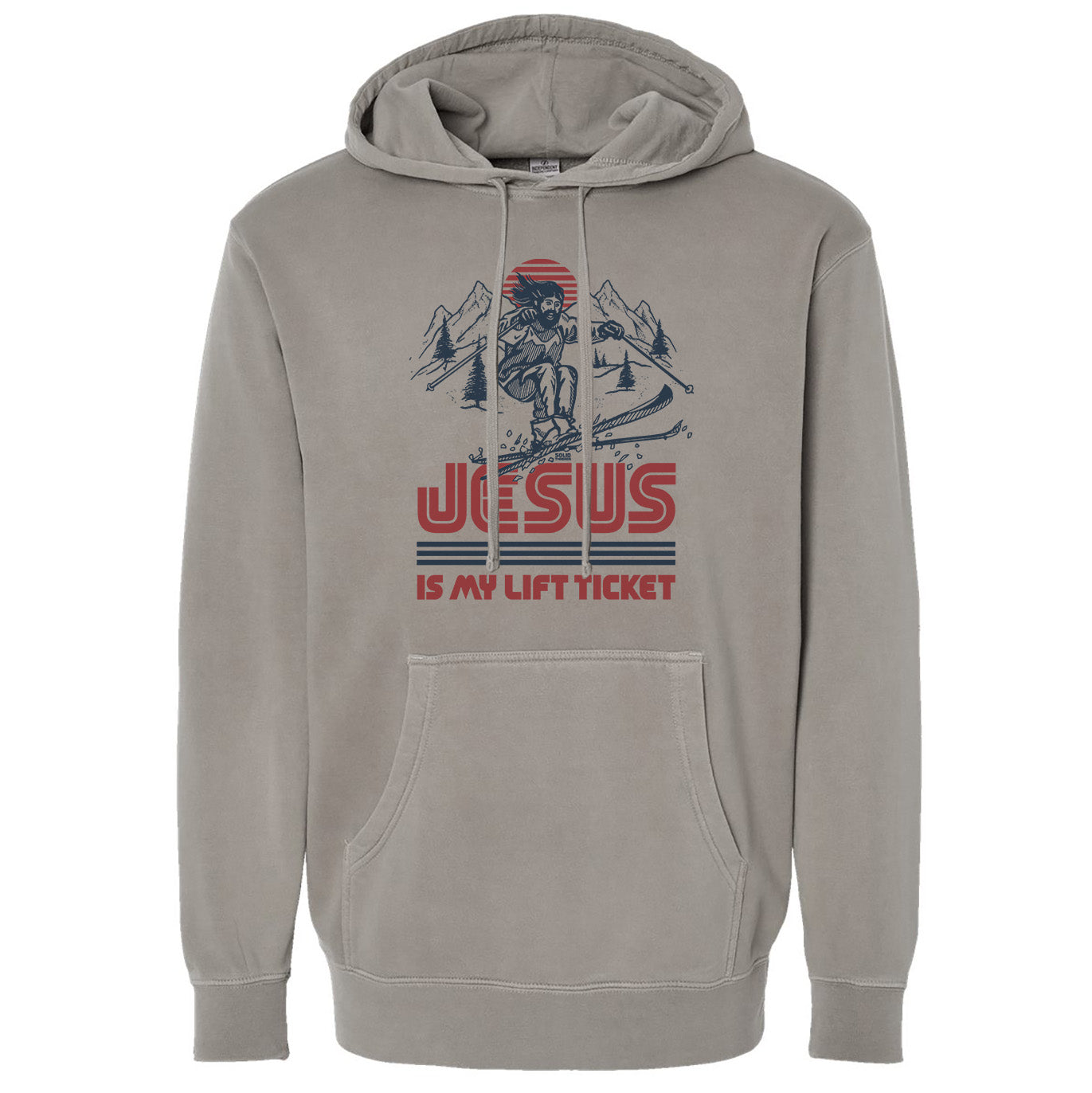Unisex Jesus Is My Lift Ticket Vintage Wash Pullover Hoodie