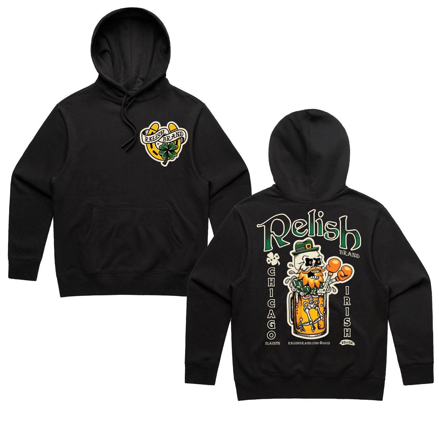 Chi-Irish 2025 Pullover Hoodie - Black