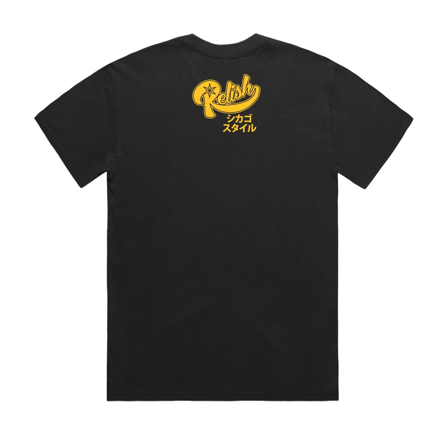 Hotdog Cat - Chicago style - Black T-shirt