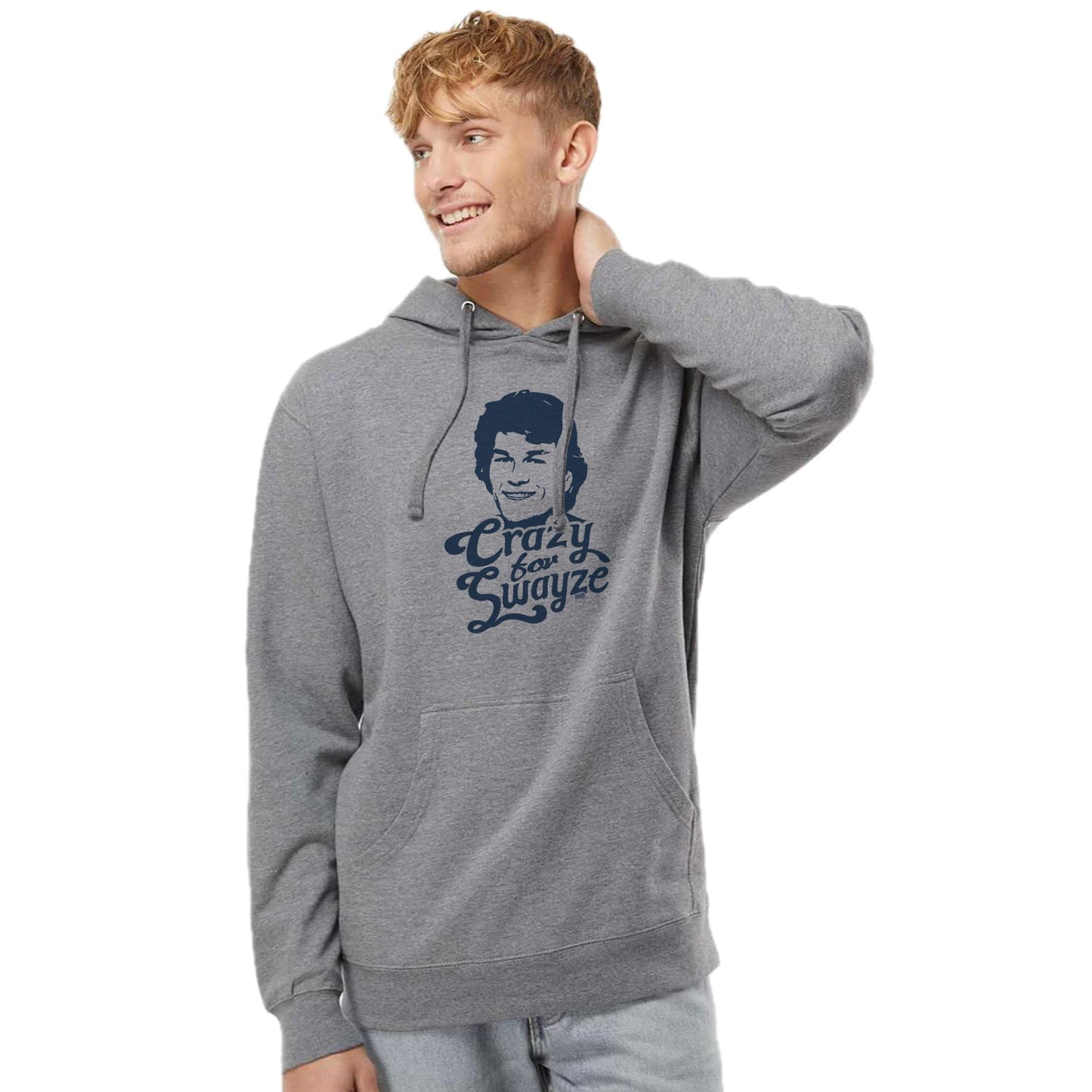 Unisex Crazy For Swayze | Supports World Health Midweight Pullover Hoodie