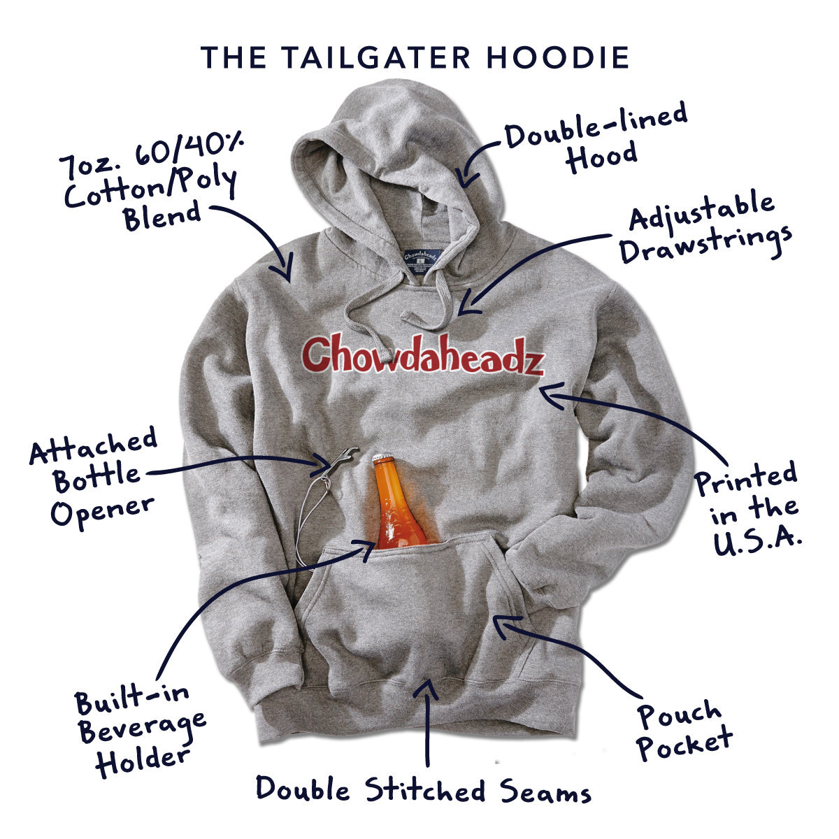 Boston Basketball Champions Shamrock Chain Tailgater Hoodie