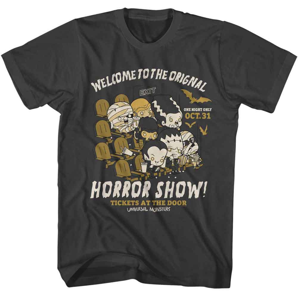 Universal Monsters - Welcome To - American Classics - Smoke Adult Short Sleeve T-Shirt