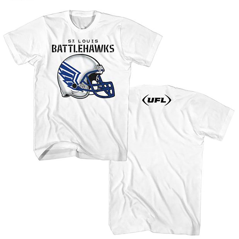 USFL - St Louis Battlehawks Helmet American Classics Adult Short Sleeve T-Shirt