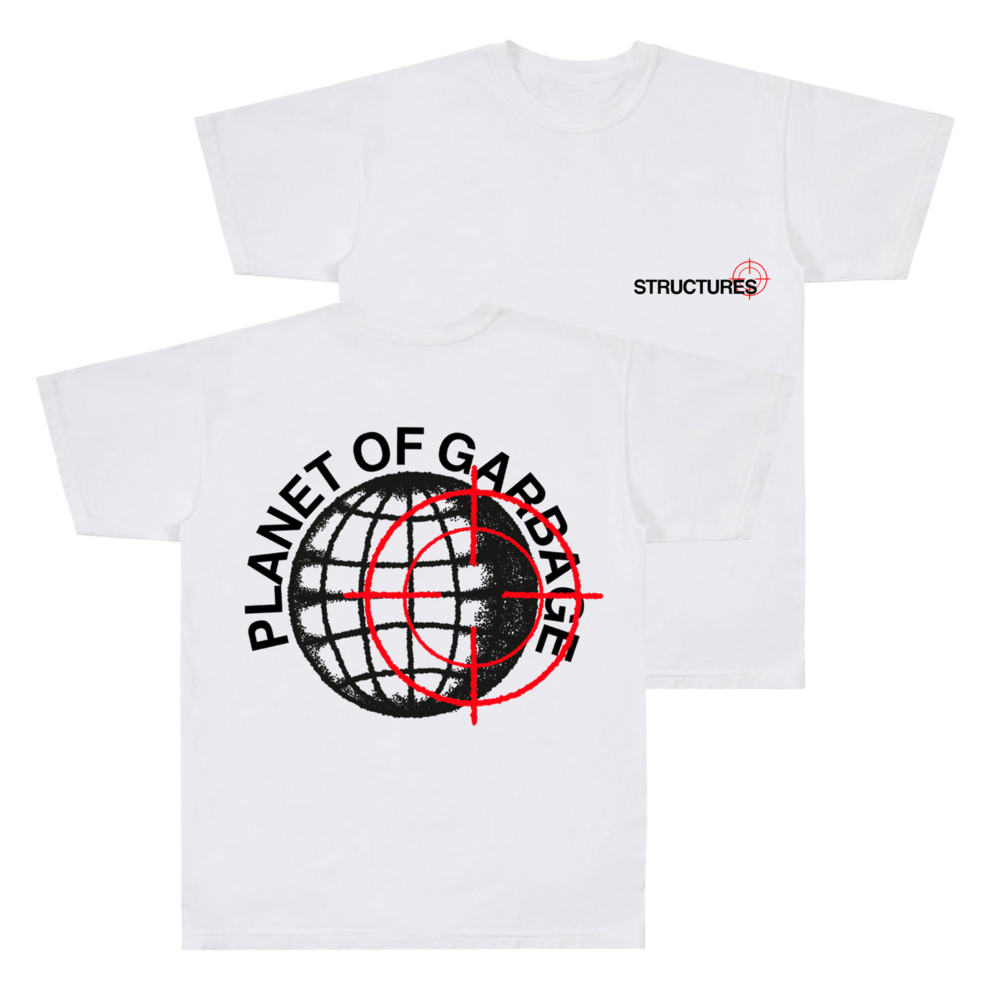 Structures - Planet of Garbage White Shirt