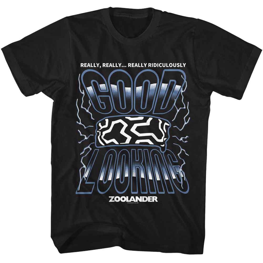 Zoolander - Good Looking - American Classics - Black Solid Adult Short Sleeve T-Shirt