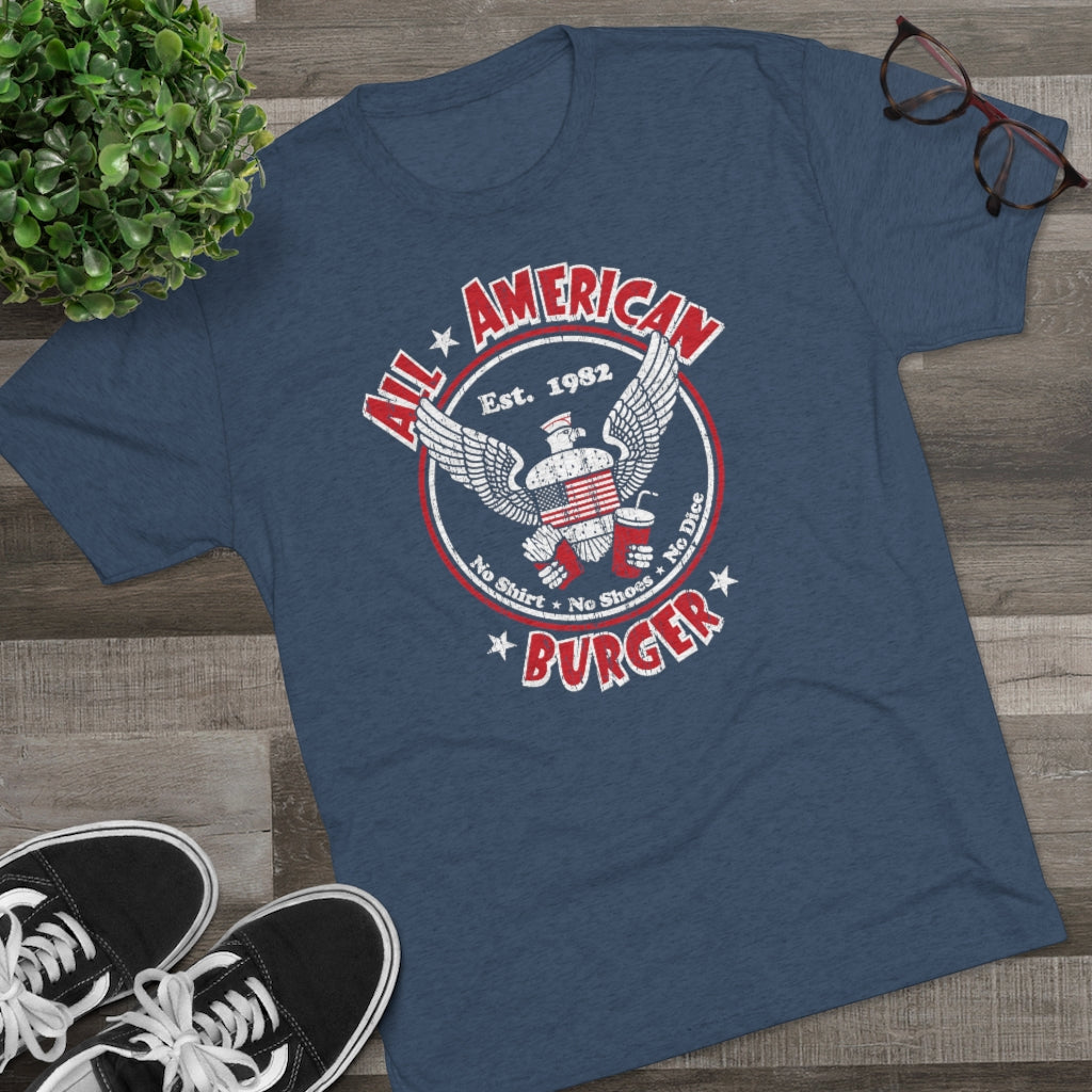 All American Burger Men's/Unisex Tri-Blend Ultra Soft Tee