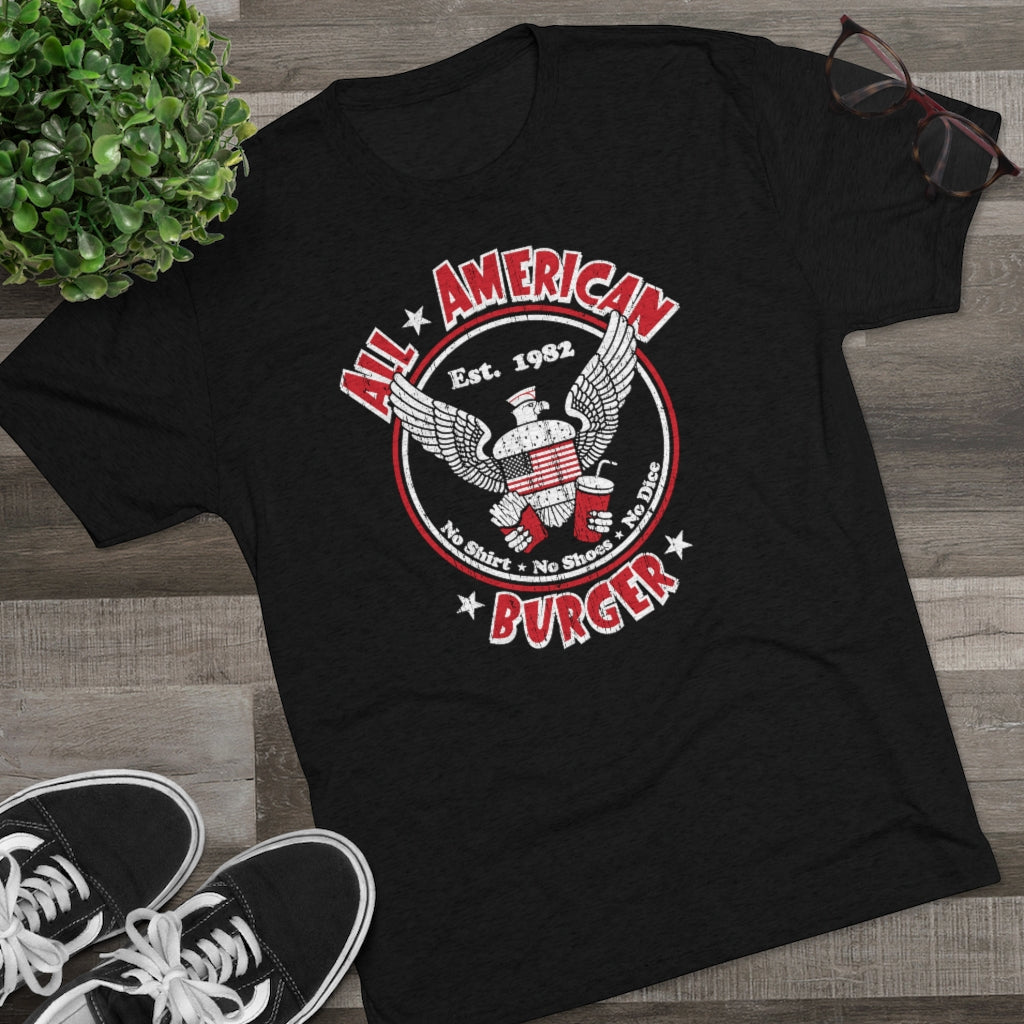 All American Burger Men's/Unisex Tri-Blend Ultra Soft Tee