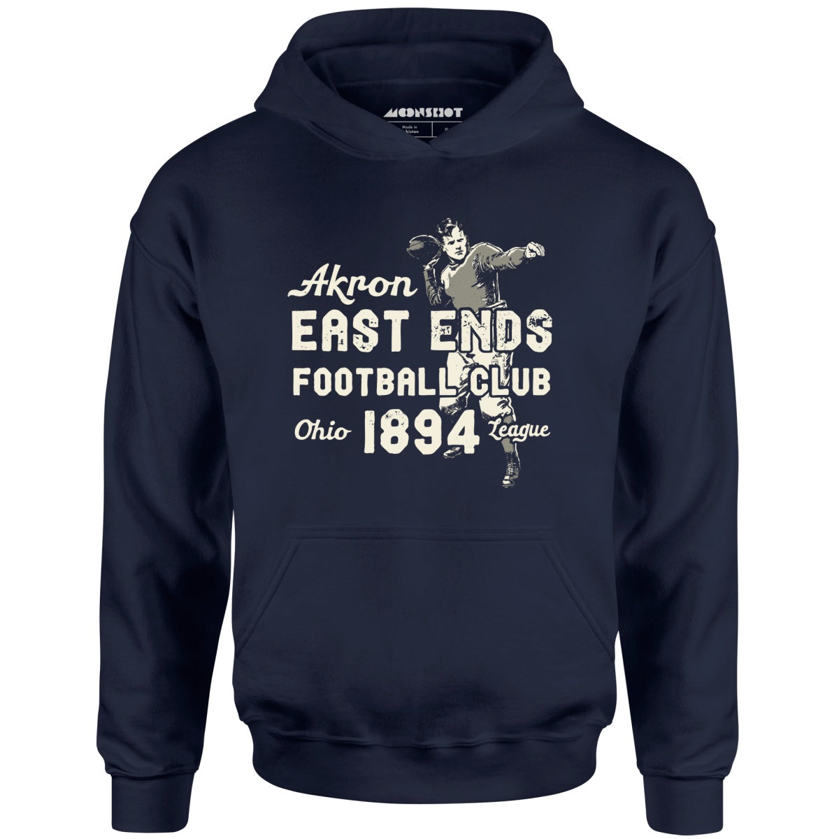 Akron East Ends - Ohio - Vintage Defunct Football Teams - Unisex Hoodie