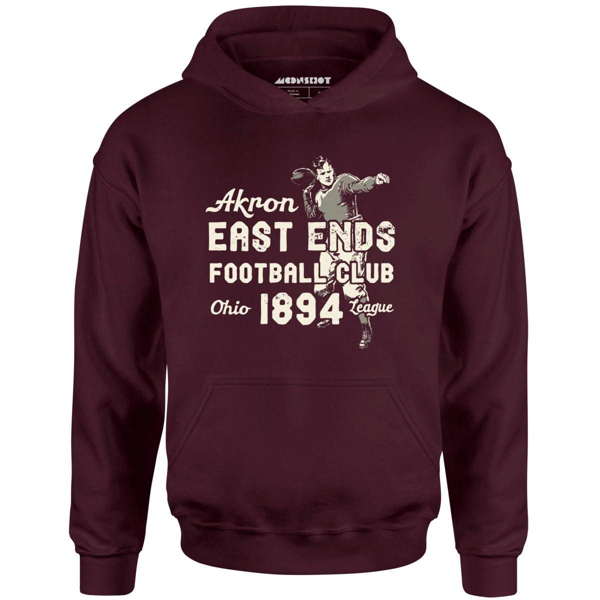 Akron East Ends - Ohio - Vintage Defunct Football Teams - Unisex Hoodie