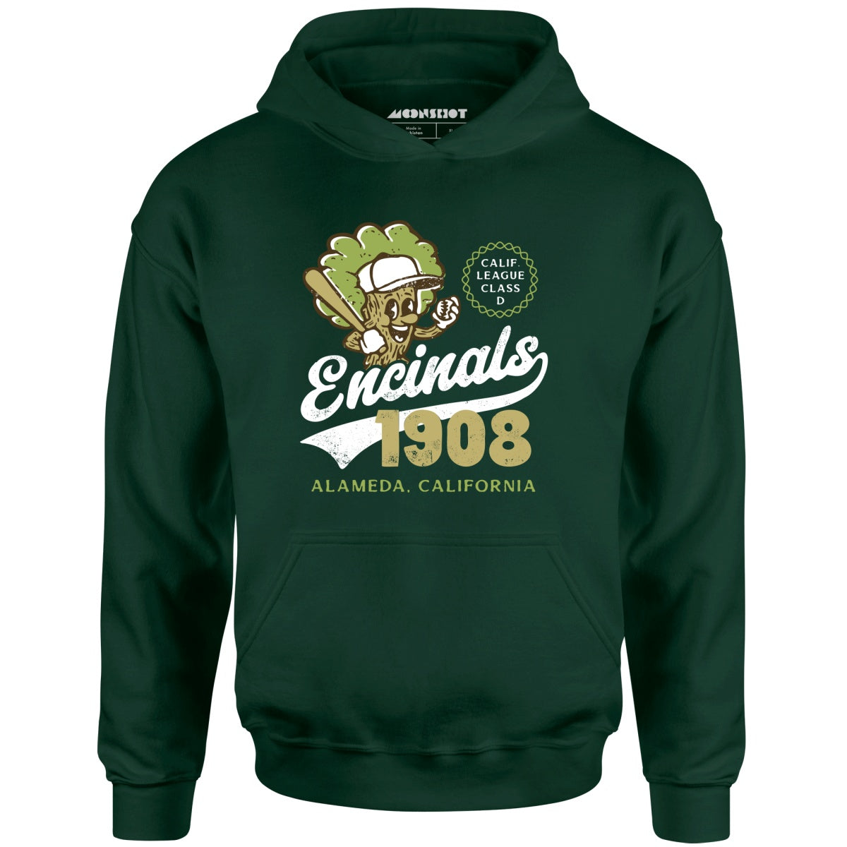 Alameda Encinals - California - Vintage Defunct Baseball Teams - Unisex Hoodie