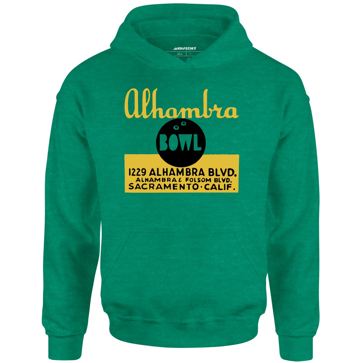 Alhambra Bowl - Sacramento, CA - Vintage Bowling Alley - Unisex Hoodie