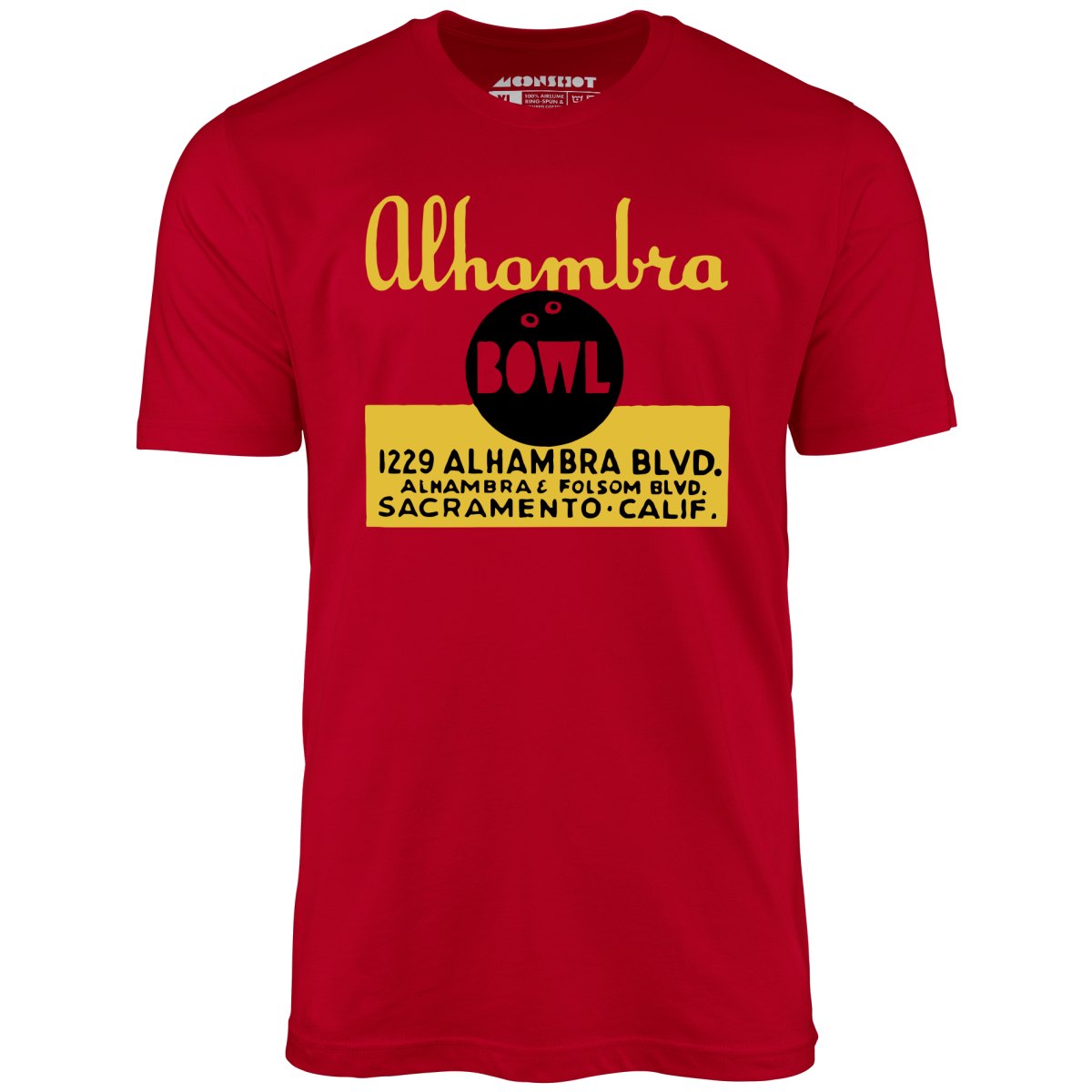 Alhambra Bowl - Sacramento, CA - Vintage Bowling Alley - Unisex T-Shirt