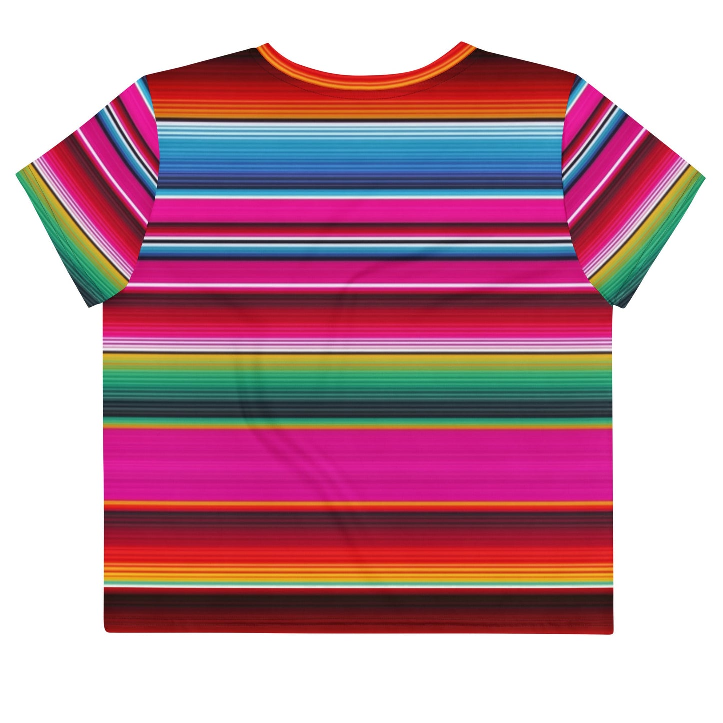 Hot Pink Serape Women’s All-Over Print Crop Tee