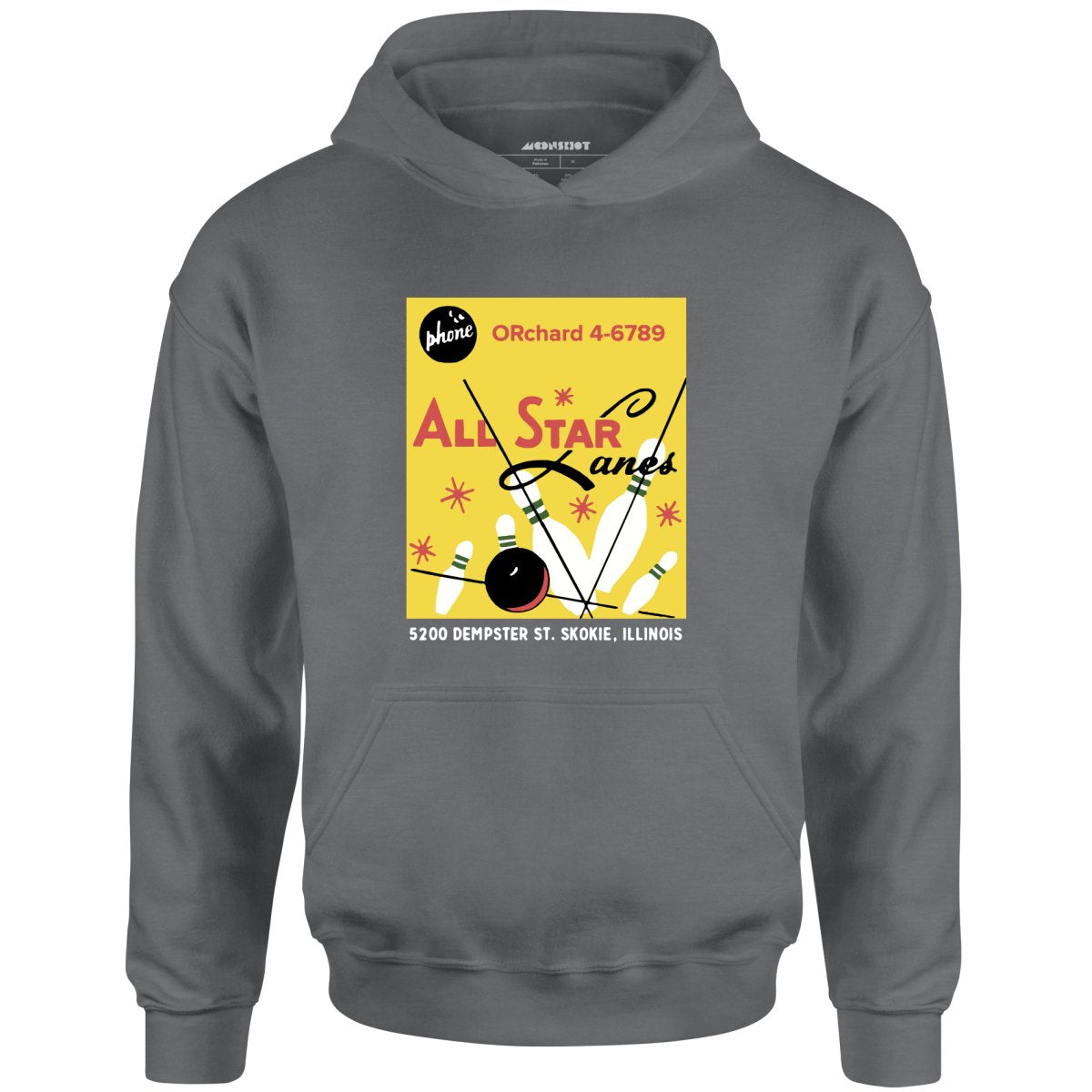 All Star Lanes v2 - St. Skokie, IL - Vintage Bowling Alley - Unisex Hoodie