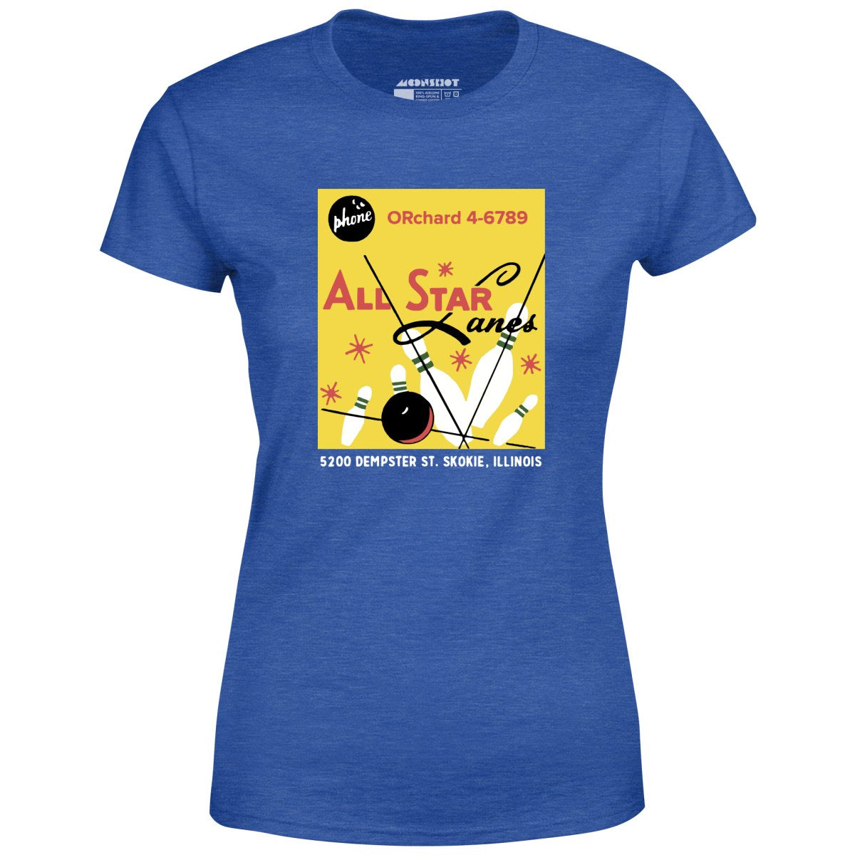 All Star Lanes v2 - St. Skokie, IL - Vintage Bowling Alley - Women's T-Shirt