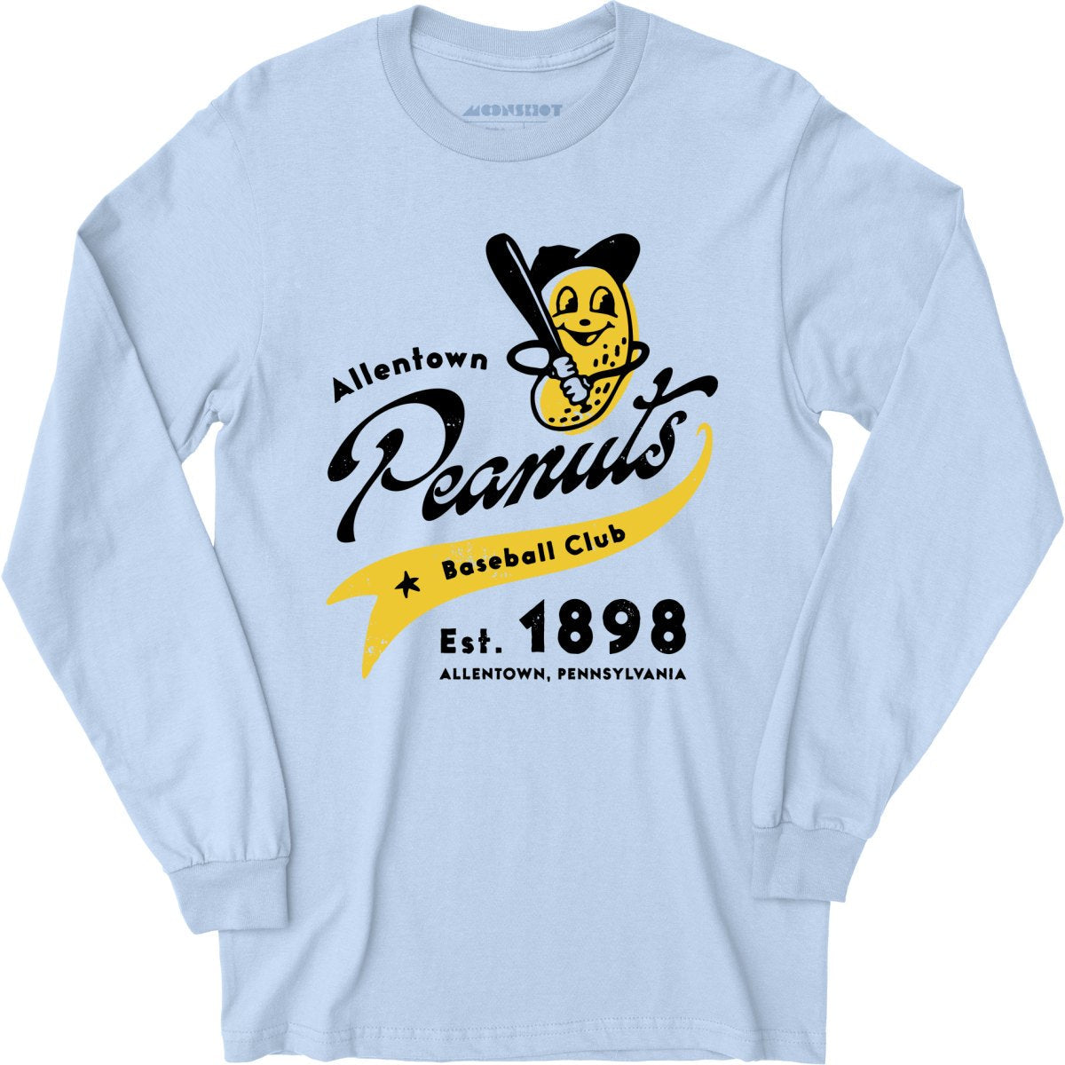 Allentown Peanuts - Pennsylvania - Vintage Defunct Baseball Teams - Long Sleeve T-Shirt
