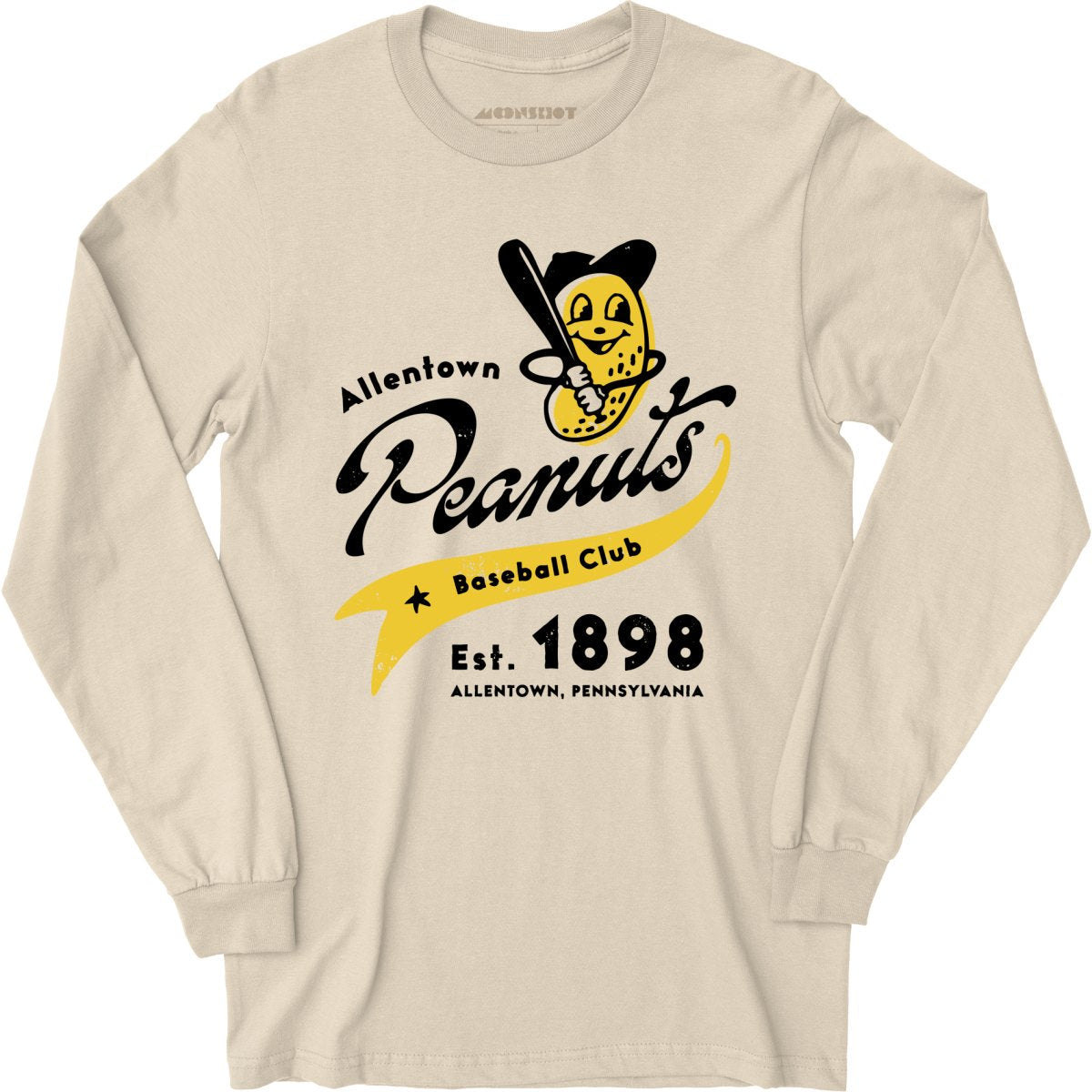 Allentown Peanuts - Pennsylvania - Vintage Defunct Baseball Teams - Long Sleeve T-Shirt