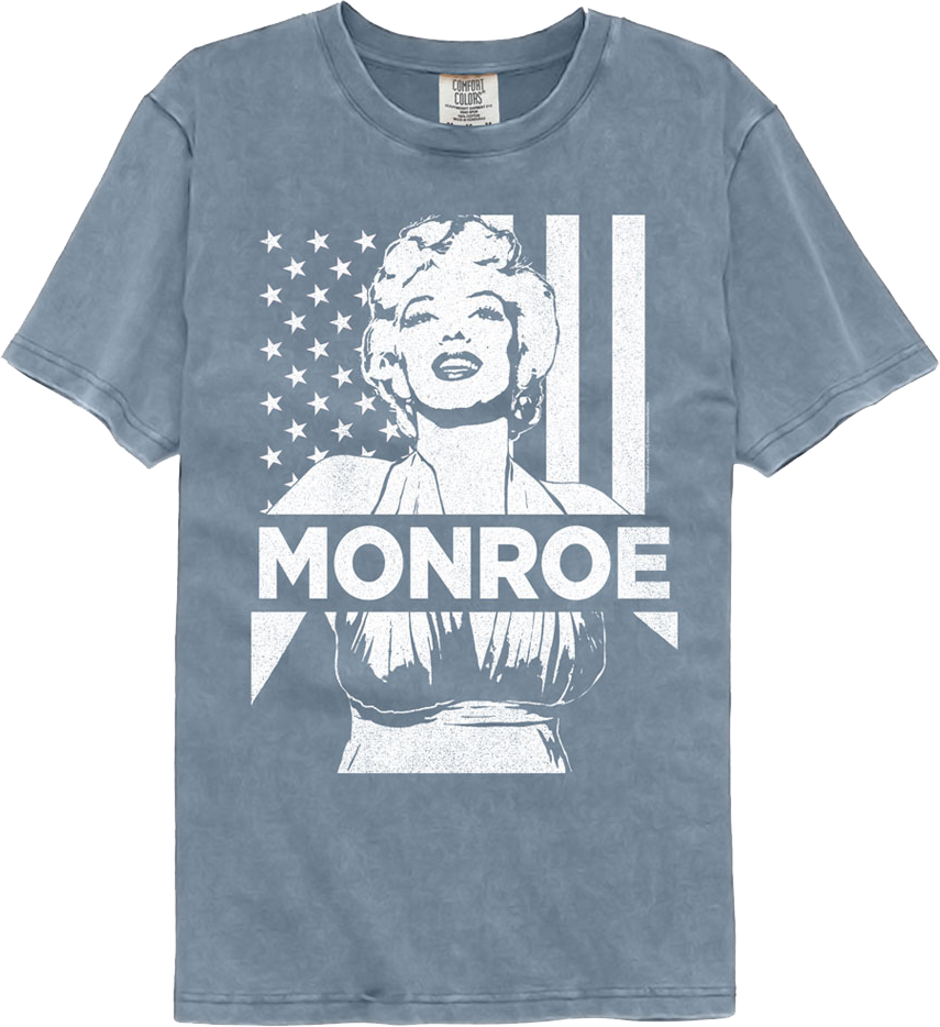 American Flag Marilyn Monroe Comfort Colors Brand T-Shirt