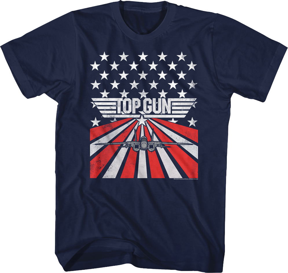 American Flag Top Gun T-Shirt