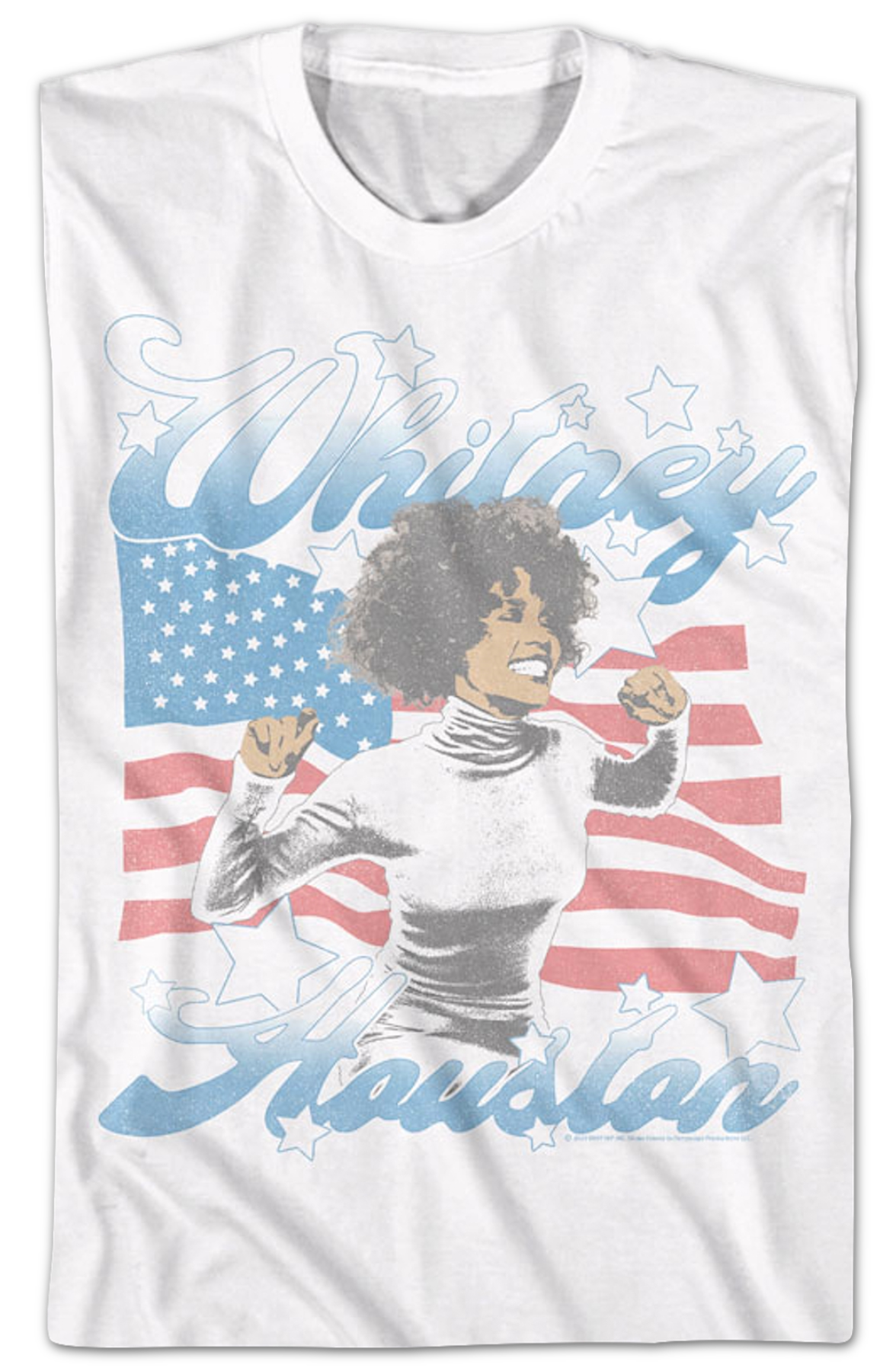 American Flag Whitney Houston T-Shirt