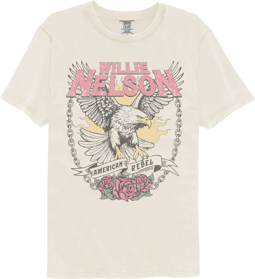 American Rebel Willie Nelson Comfort Colors Brand T-Shirt