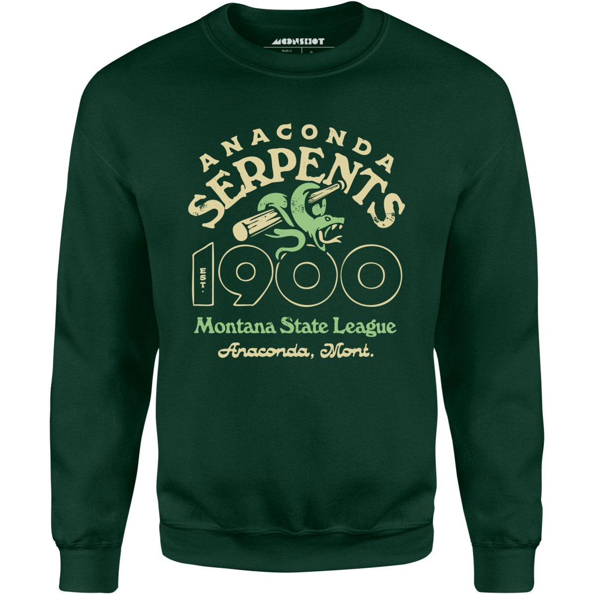 Anaconda Serpents - Montana - Vintage Defunct Baseball Teams - Unisex Sweatshirt