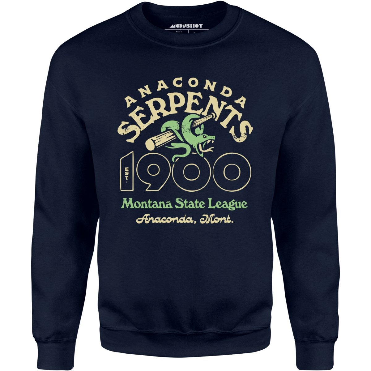 Anaconda Serpents - Montana - Vintage Defunct Baseball Teams - Unisex Sweatshirt